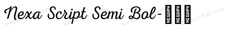 Nexa Script Semi Bol字体转换